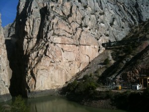 Imagen 1. Famosa perspectiva del Caminito del Rey