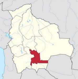 Localización de Chuquisaca en Bolivia